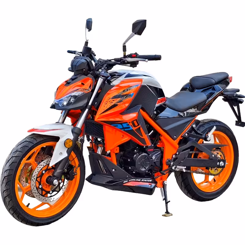 197cc Gasoline Motorcycle Loncin RE200 Oil-Cooled Engine 6 Speed Manual Disc Brakes 140km/h Top Speed 20L Fuel Tank