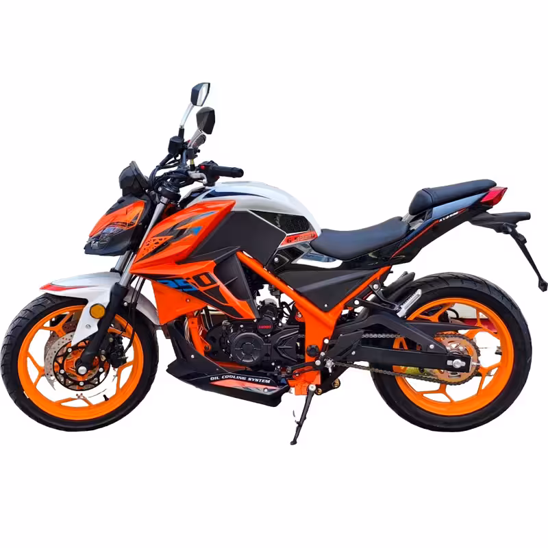 197cc Gasoline Motorcycle Loncin RE200 Oil-Cooled Engine 6 Speed Manual Disc Brakes 140km/h Top Speed 20L Fuel Tank