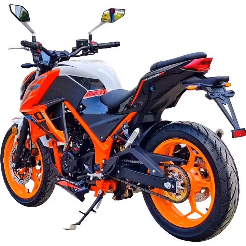 197cc Gasoline Motorcycle Loncin RE200 Oil-Cooled Engine 6 Speed Manual Disc Brakes 140km/h Top Speed 20L Fuel Tank