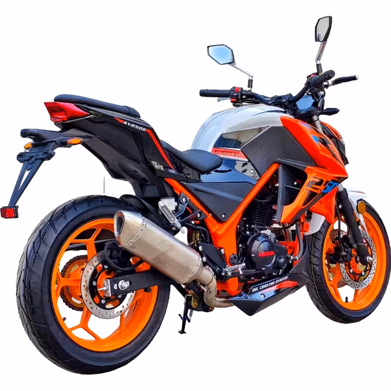 197cc Gasoline Motorcycle Loncin RE200 Oil-Cooled Engine 6 Speed Manual Disc Brakes 140km/h Top Speed 20L Fuel Tank