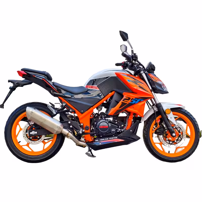 197cc Gasoline Motorcycle Loncin RE200 Oil-Cooled Engine 6 Speed Manual Disc Brakes 140km/h Top Speed 20L Fuel Tank