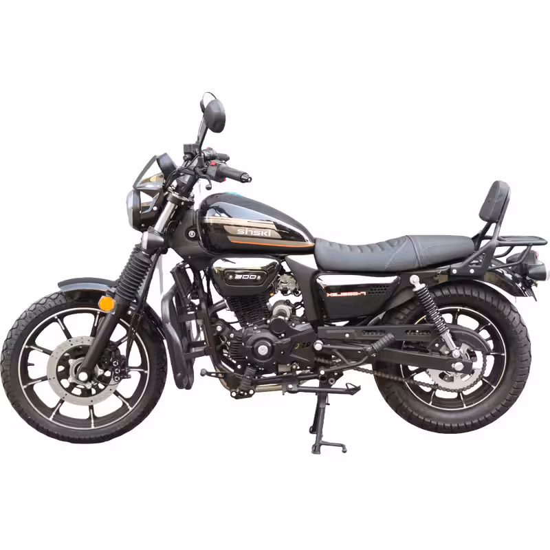 197cc Gasoline Cruiser Motorcycle Oil-Cooled 6-Speed Transmission Electrical Start 110km/h Top Speed Alloy Rims