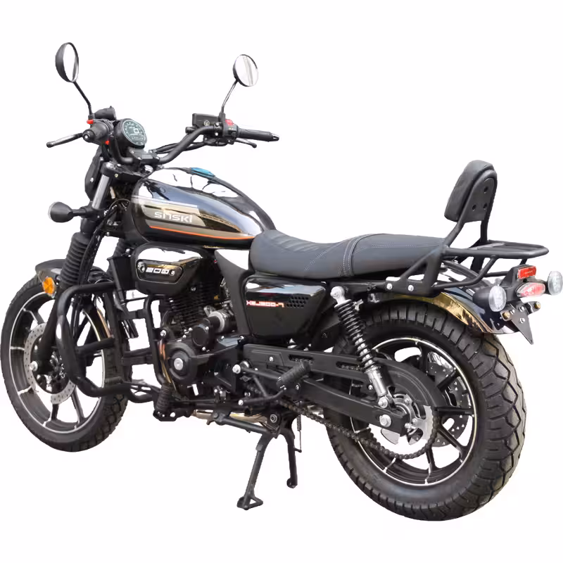 197cc Gasoline Cruiser Motorcycle Oil-Cooled 6-Speed Transmission Electrical Start 110km/h Top Speed Alloy Rims