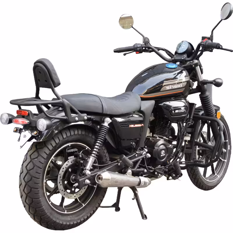 197cc Gasoline Cruiser Motorcycle Oil-Cooled 6-Speed Transmission Electrical Start 110km/h Top Speed Alloy Rims