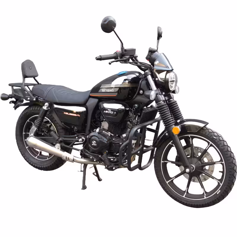 197cc Gasoline Cruiser Motorcycle Oil-Cooled 6-Speed Transmission Electrical Start 110km/h Top Speed Alloy Rims