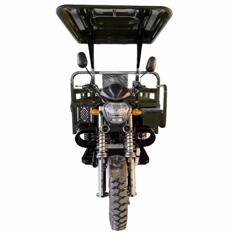 250cc Cargo Tricycle with Water-Cooled Engine, Iron Canopy and Toolbox