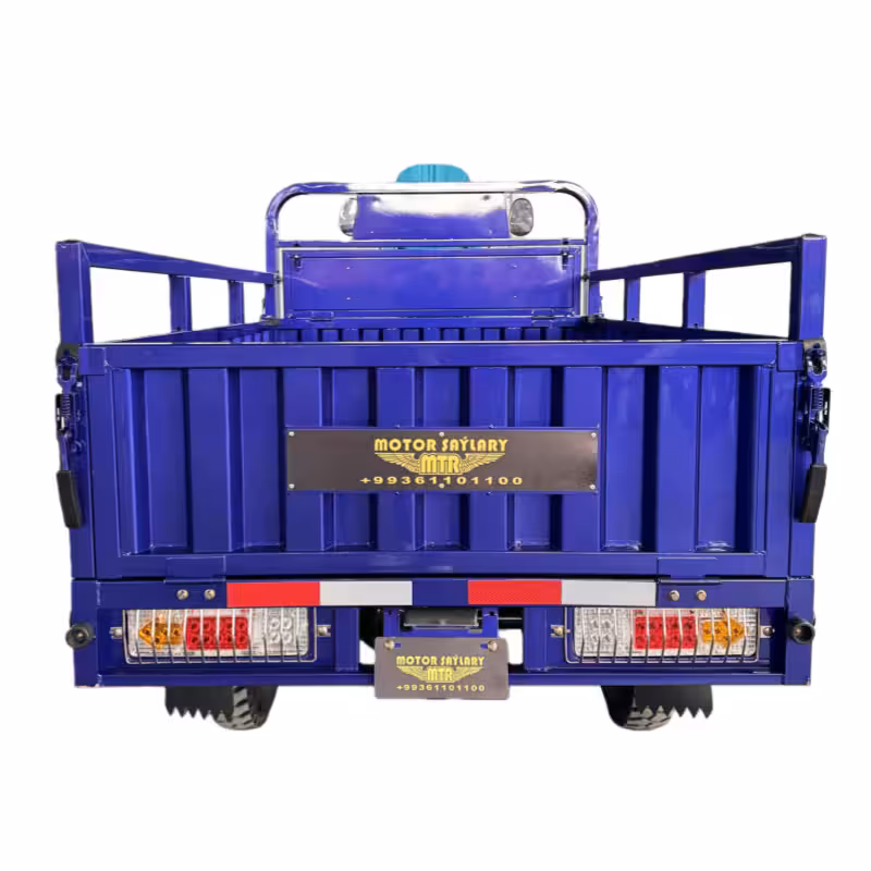 200cc Air-Cooled Engine 80W Fan Mechanical Brake 5.00-12 Tire Toolbox Blue Butterfly Windshield 12V9A Maintenance-Free