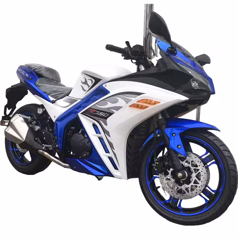 223cc Gasoline Sport Motorcycle Air Cooling Dual Disc Brakes 115km/h Max Speed Racing Style