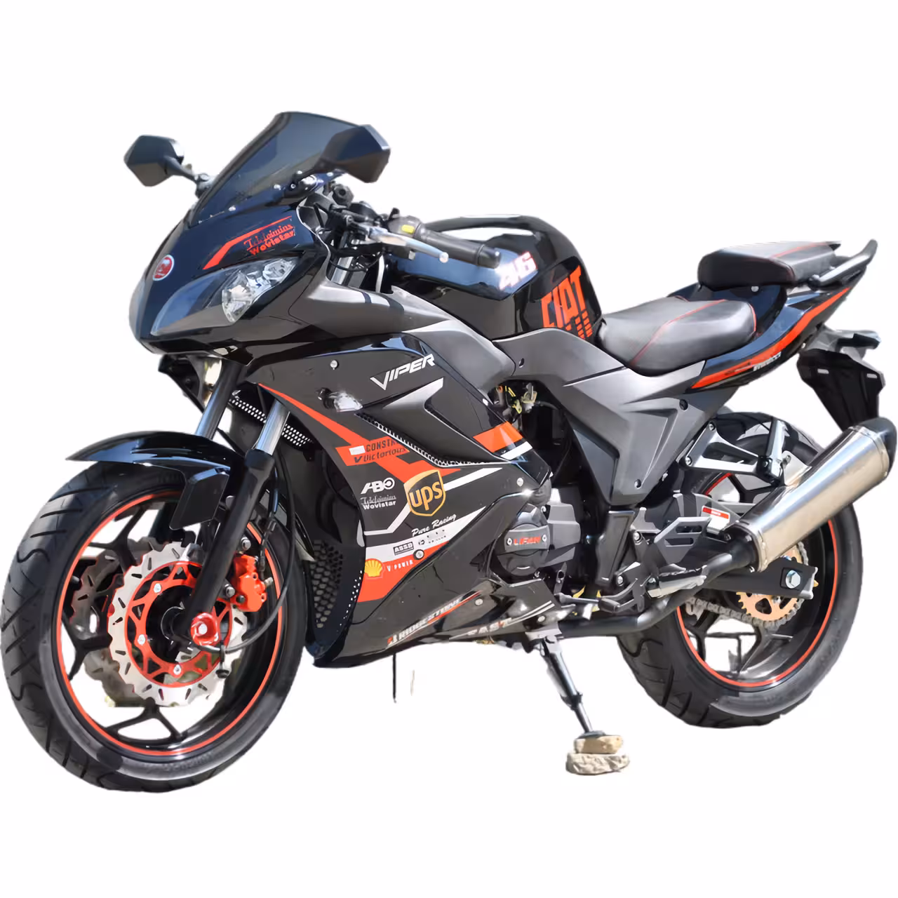 193cc Gasoline Motorcycle Front Disc Rear Drum Brakes 115km/h Max Speed 20L Fuel Tank