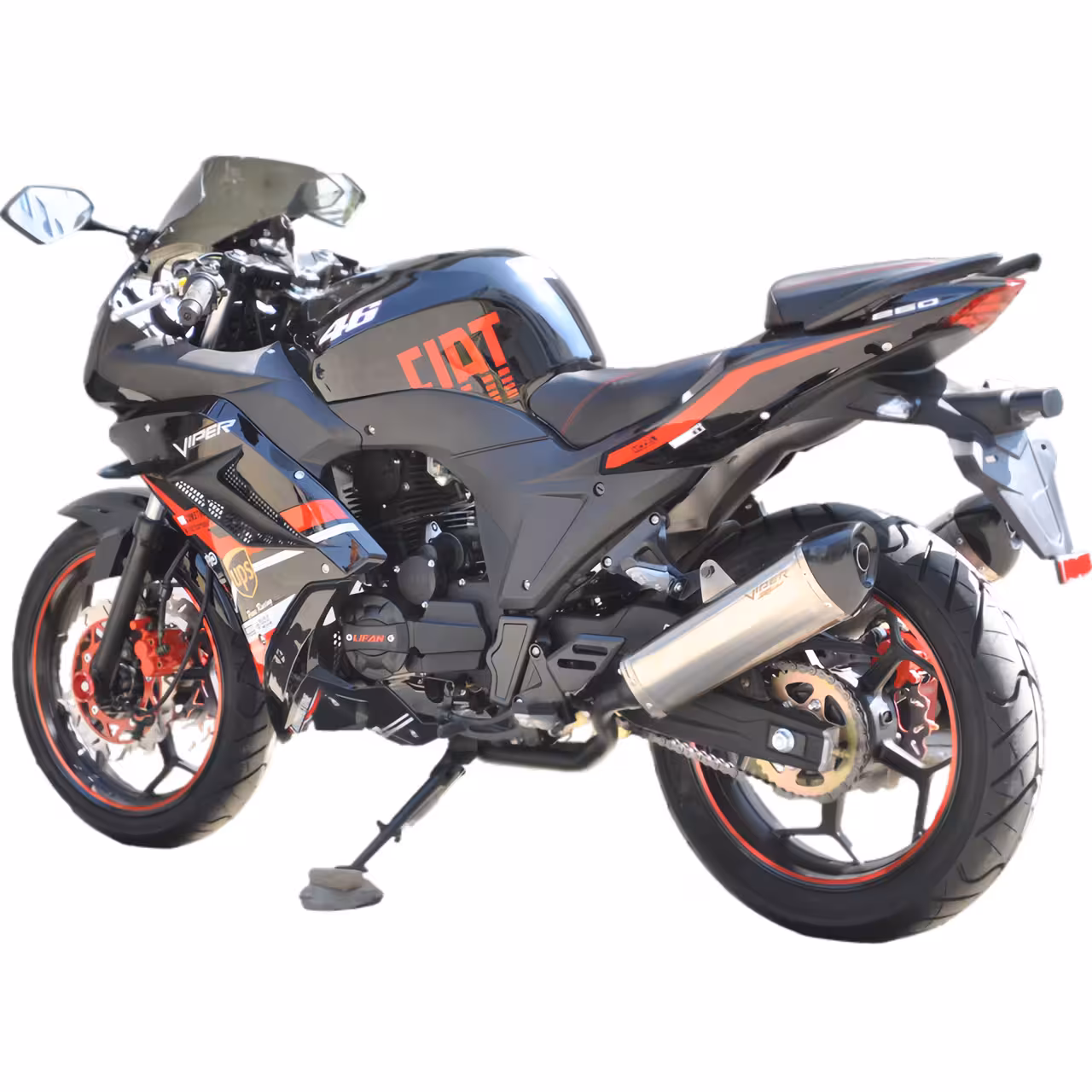 193cc Gasoline Motorcycle Front Disc Rear Drum Brakes 115km/h Max Speed 20L Fuel Tank