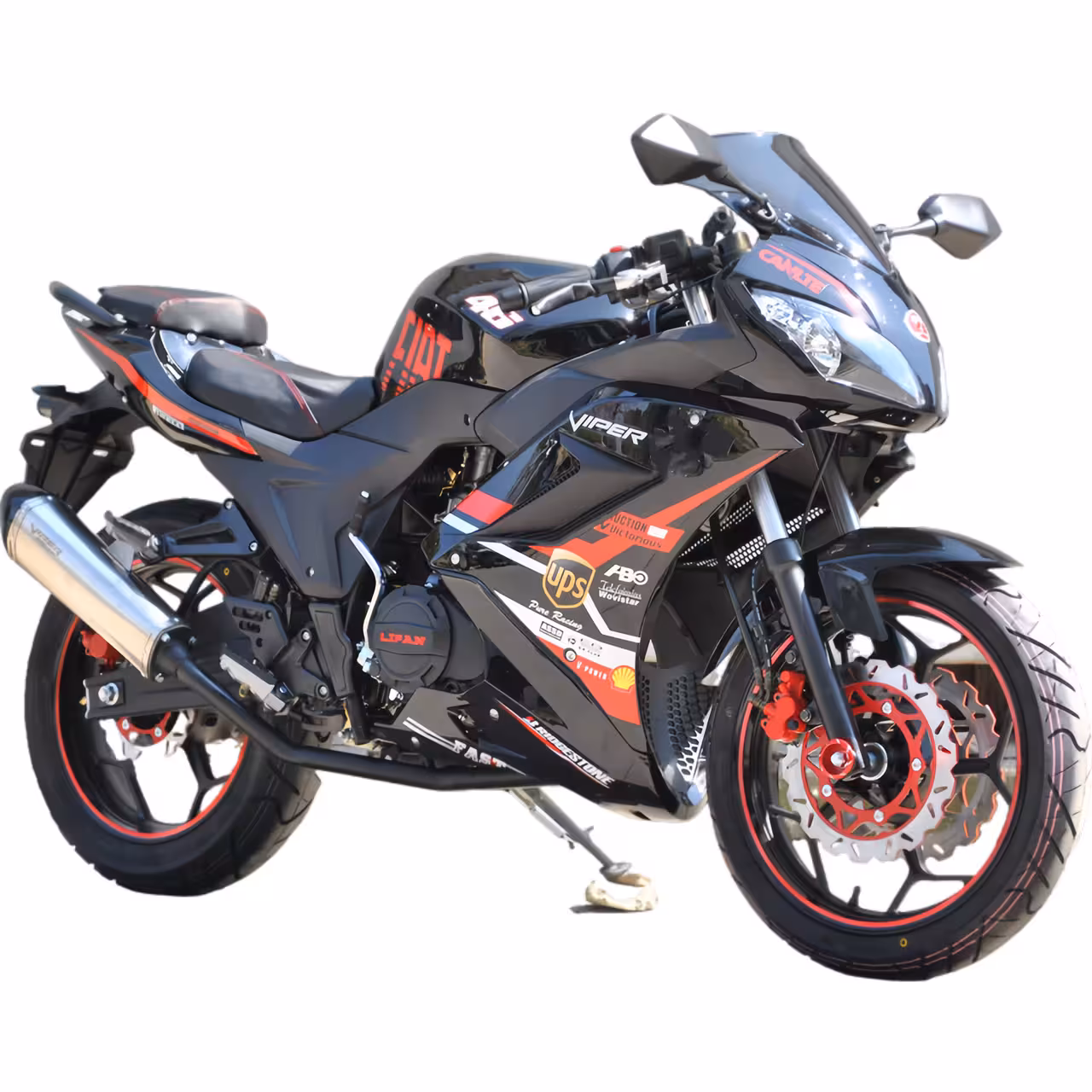 193cc Gasoline Motorcycle Front Disc Rear Drum Brakes 115km/h Max Speed 20L Fuel Tank