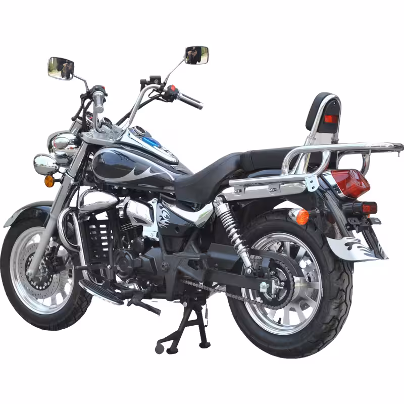 223cc Gasoline Cruiser Motorcycle Dual Disc Brakes 120km/h Max Speed 13L Tank 5 Speed Manual Air Cooling