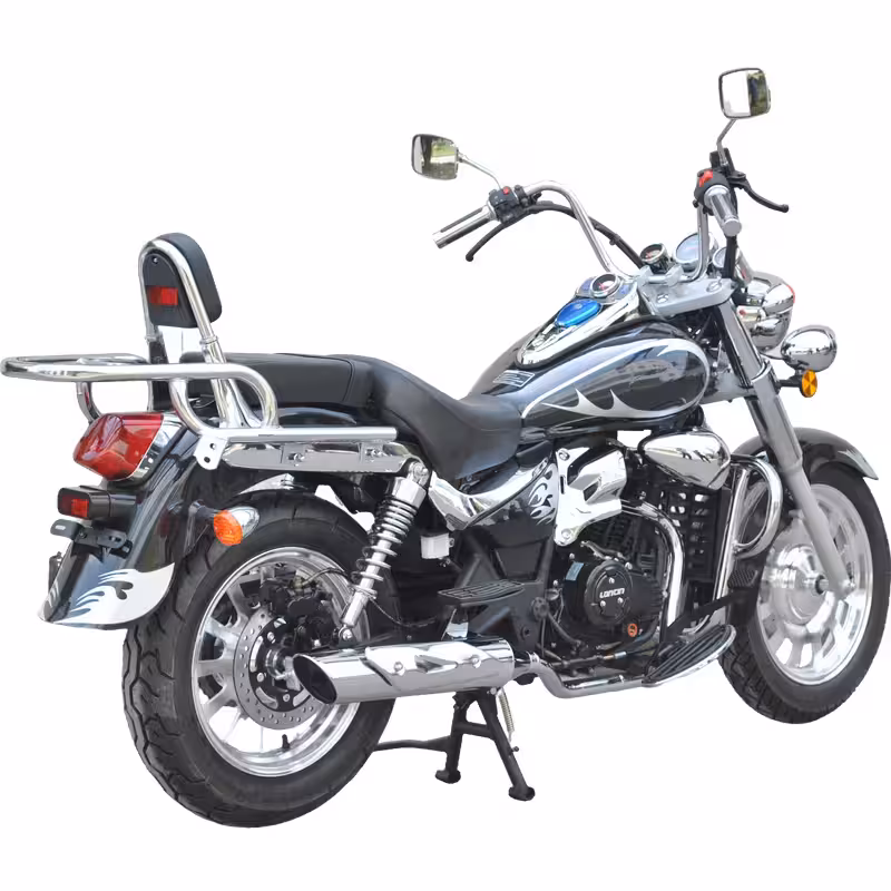 223cc Gasoline Cruiser Motorcycle Dual Disc Brakes 120km/h Max Speed 13L Tank 5 Speed Manual Air Cooling