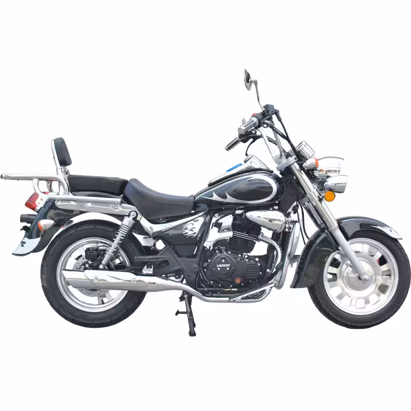 223cc Gasoline Cruiser Motorcycle Dual Disc Brakes 120km/h Max Speed 13L Tank 5 Speed Manual Air Cooling
