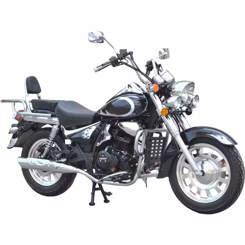 223cc Gasoline Cruiser Motorcycle Dual Disc Brakes 120km/h Max Speed 13L Tank 5 Speed Manual Air Cooling