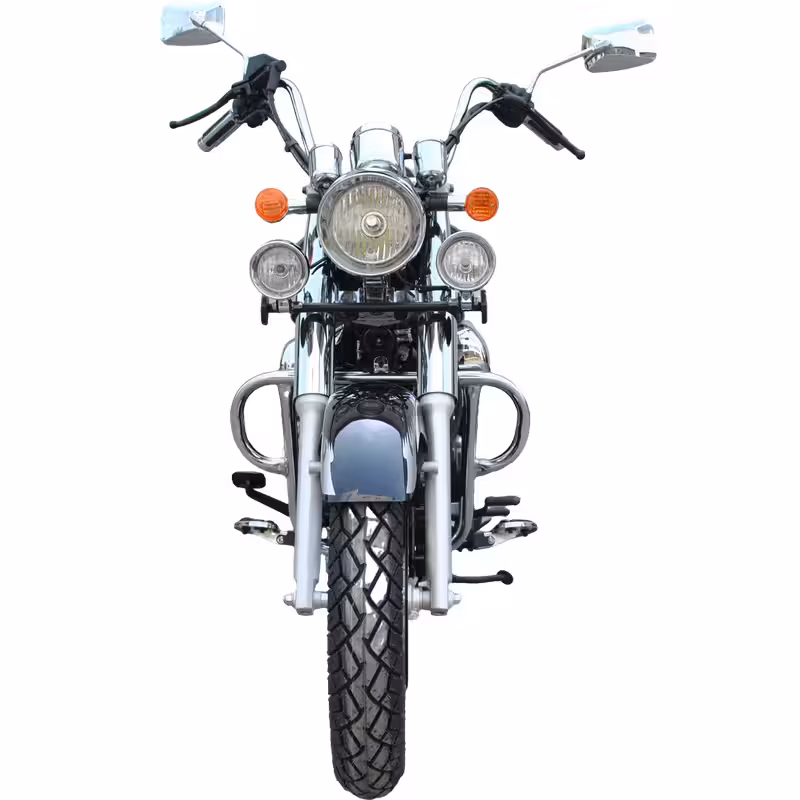 223cc Gasoline Cruiser Motorcycle Dual Disc Brakes 120km/h Max Speed 13L Tank 5 Speed Manual Air Cooling