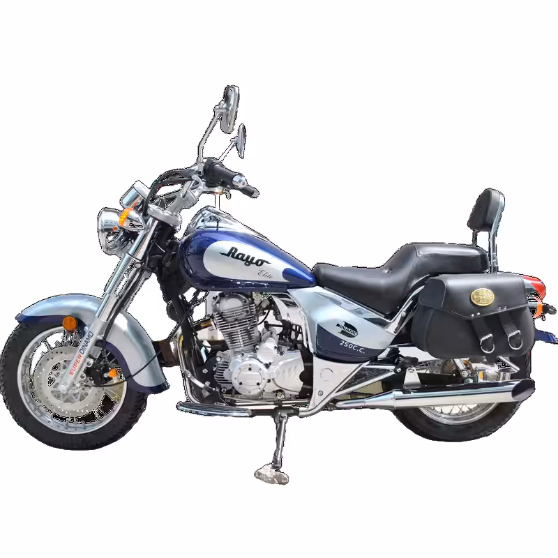 223cc Gasoline Cruiser Motorcycle Front Disc Rear Drum Brakes 130km/h Max Speed 13L Fuel Tank