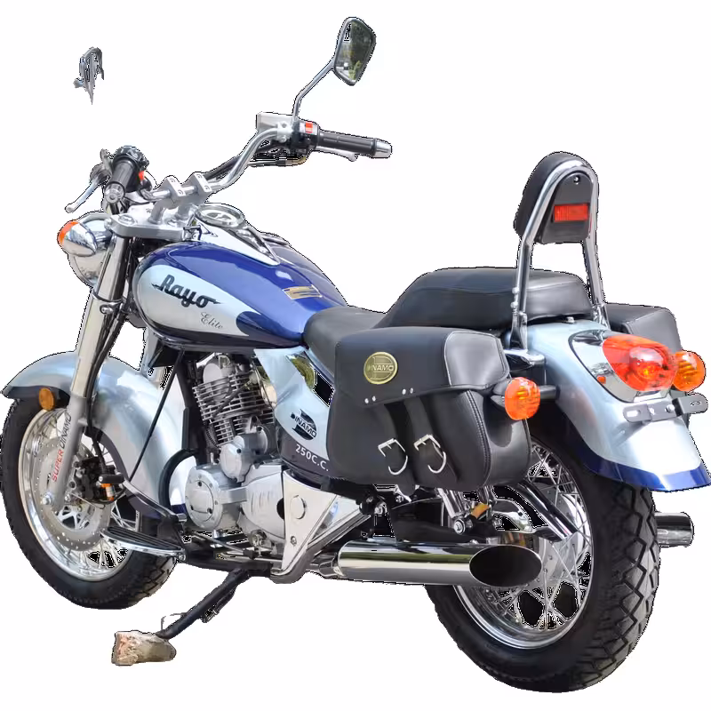 223cc Gasoline Cruiser Motorcycle Front Disc Rear Drum Brakes 130km/h Max Speed 13L Fuel Tank