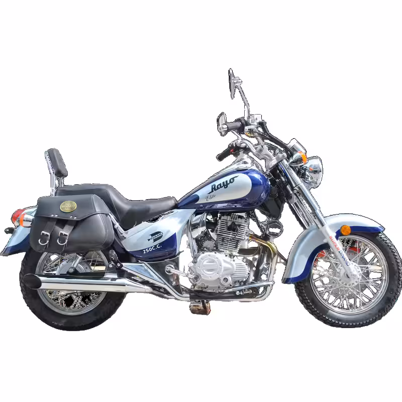 223cc Gasoline Cruiser Motorcycle Front Disc Rear Drum Brakes 130km/h Max Speed 13L Fuel Tank