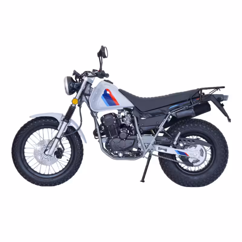 250cc Gasoline Off-Road Motorcycle Front Disc Rear Drum Brakes Manual Clutch Electric Kick Start