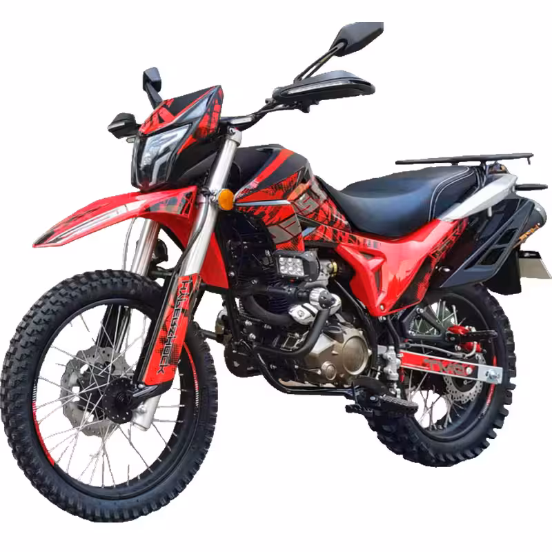 223cc Motorcycle with Air-Cooled Engine and Front Disc Rear Drum Brakes