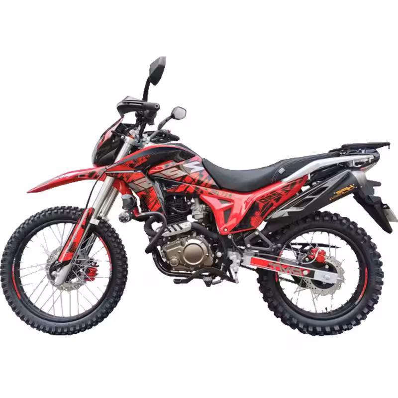 223cc Motorcycle with Air-Cooled Engine and Front Disc Rear Drum Brakes