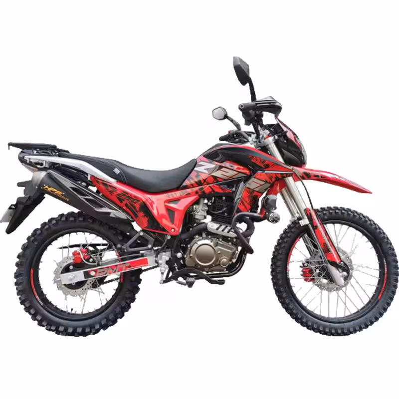 223cc Motorcycle with Air-Cooled Engine and Front Disc Rear Drum Brakes
