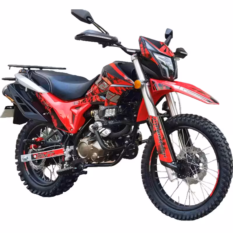 223cc Motorcycle with Air-Cooled Engine and Front Disc Rear Drum Brakes