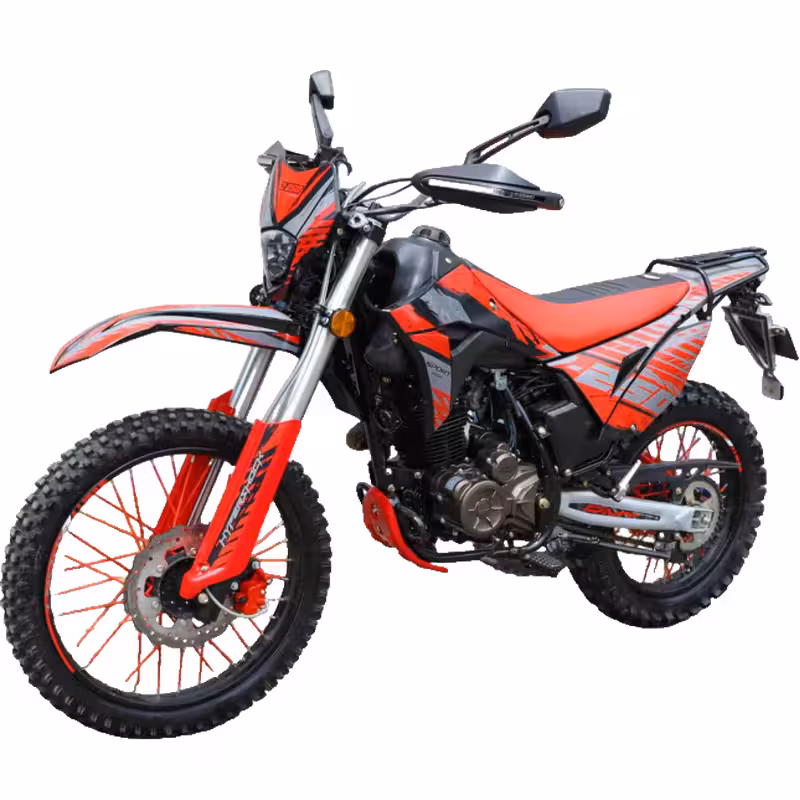 223cc Motorcycle with Air-Cooled Loncin Engine and Chain Drive