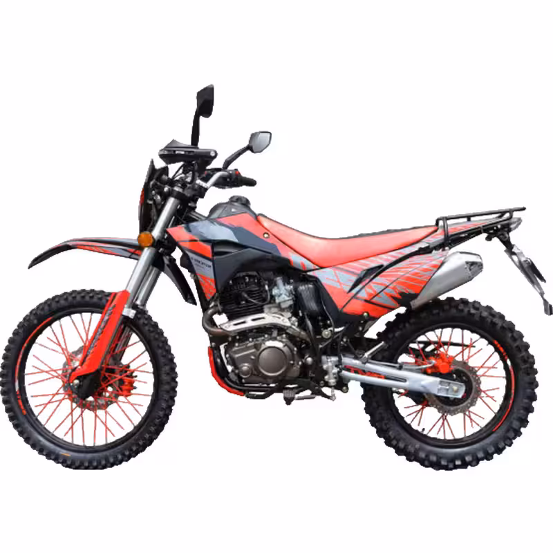 223cc Motorcycle with Air-Cooled Loncin Engine and Chain Drive