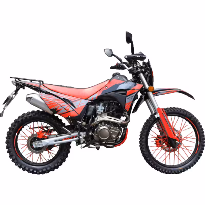 223cc Motorcycle with Air-Cooled Loncin Engine and Chain Drive