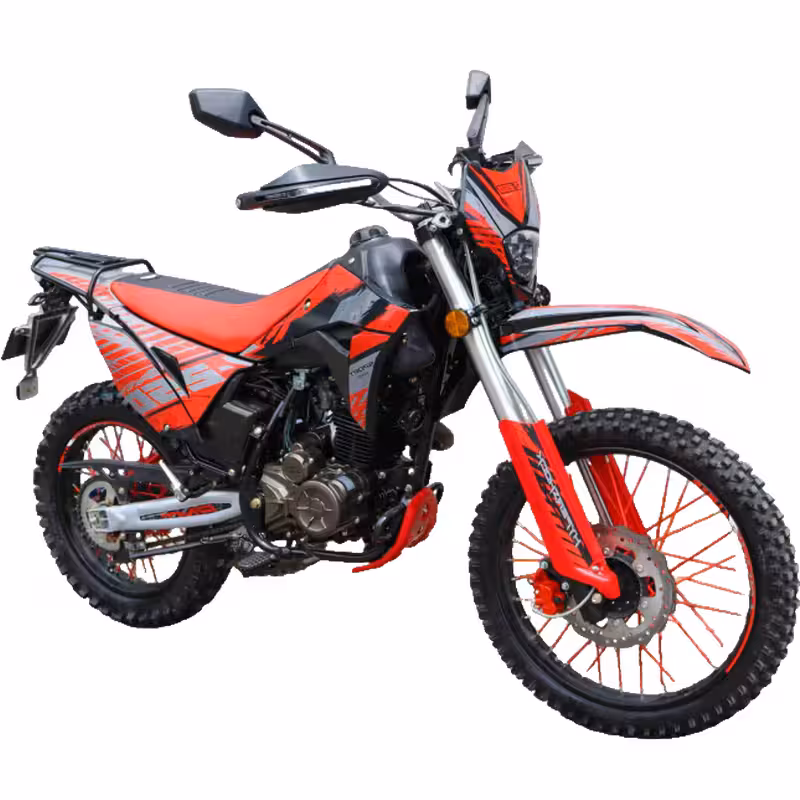 223cc Motorcycle with Air-Cooled Loncin Engine and Chain Drive