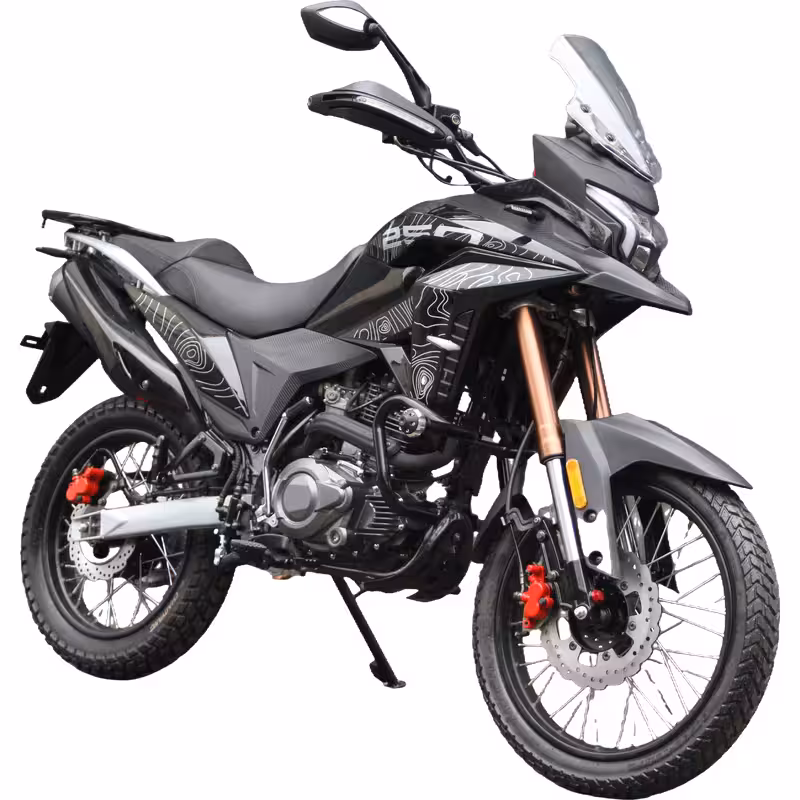 229cc Gasoline Motorcycle 5 Speed Manual Chain Drive Electrical Start Alloy Wheels