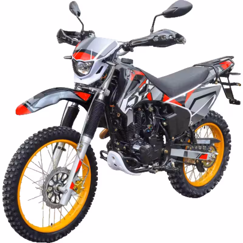 223cc Enduro Motorcycle with Air-Cooled Loncin Engine and Manual Clutch