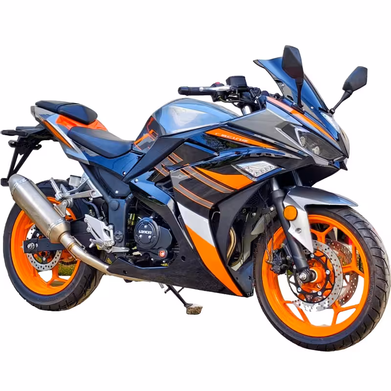 223cc Gasoline Motorcycle Loncin RE250 Oil-Cooled Engine 6 Speed Manual Disc Brakes 140km/h Top Speed 20L Fuel Tank