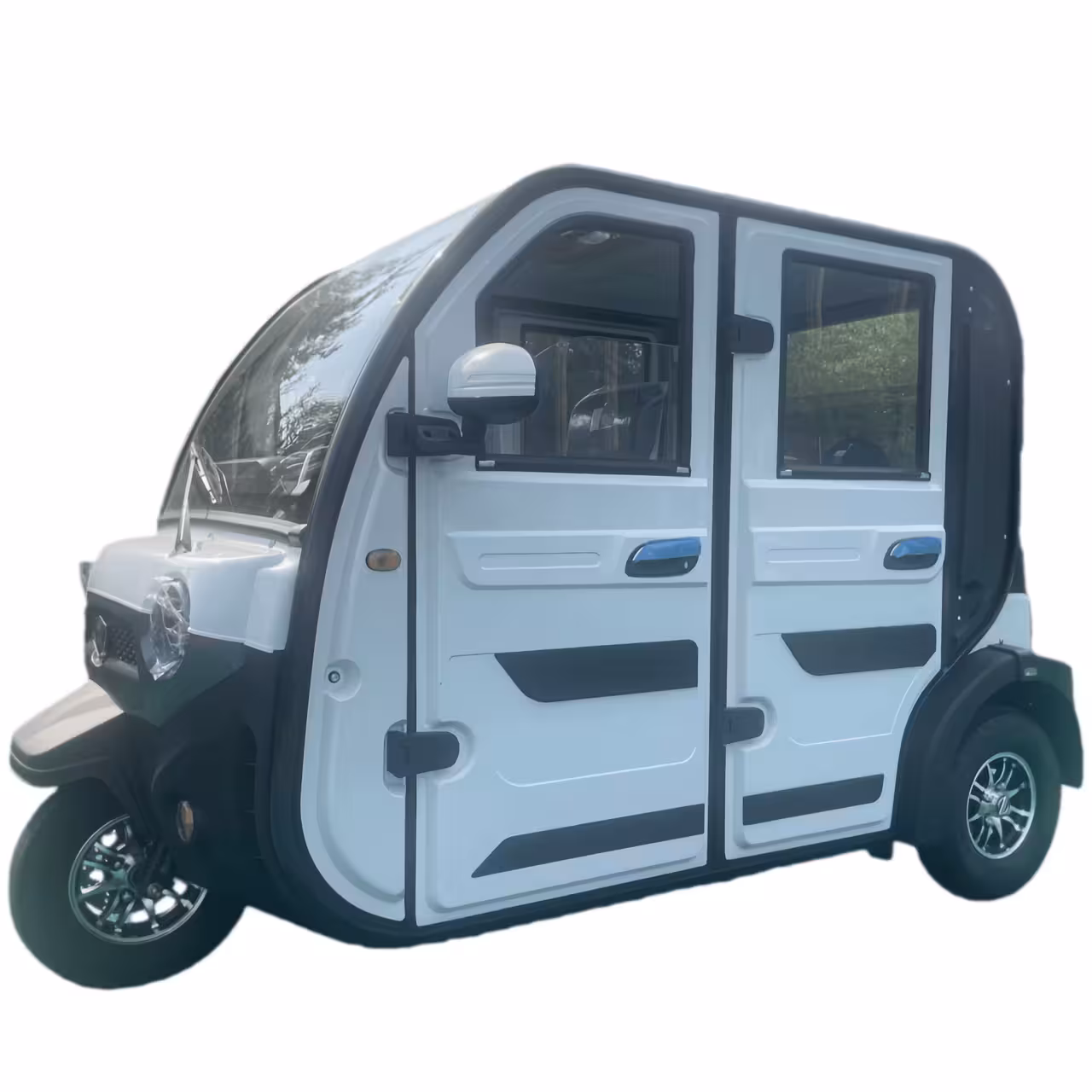 3000W Electric Cabin Scooter New Outdoor Three-Wheeled with Left Steering Covered