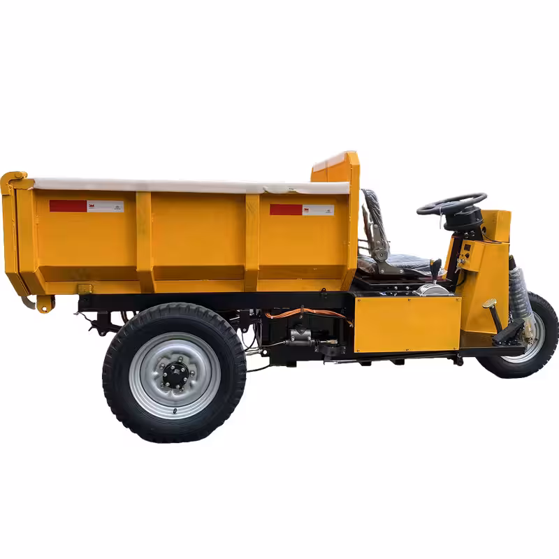 3000W HuanSheng 1.5 Ton Mini Electric 3-Wheel Tricycle Open Body Mining Dumper Truck for Cargo