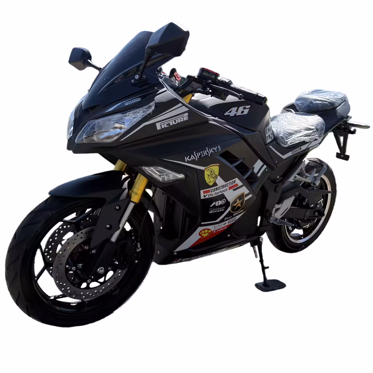 3000W 72V120AH Lithium Battery High Speed 100km/h Electric Racing Motorcycle