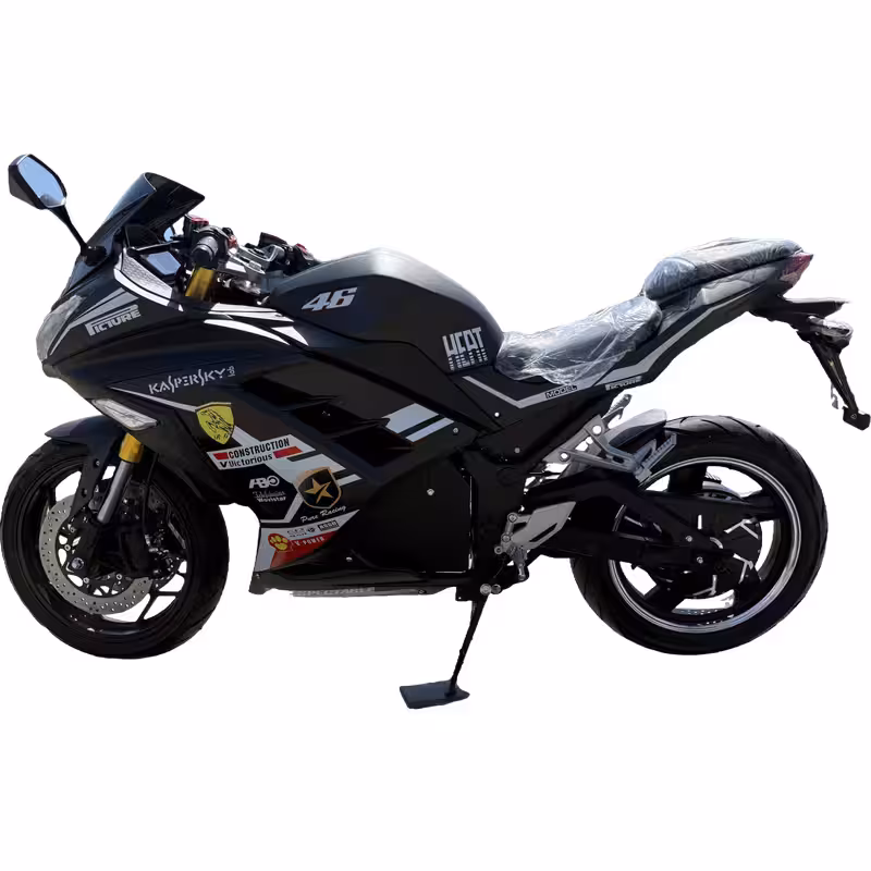 3000W 72V120AH Lithium Battery High Speed 100km/h Electric Racing Motorcycle