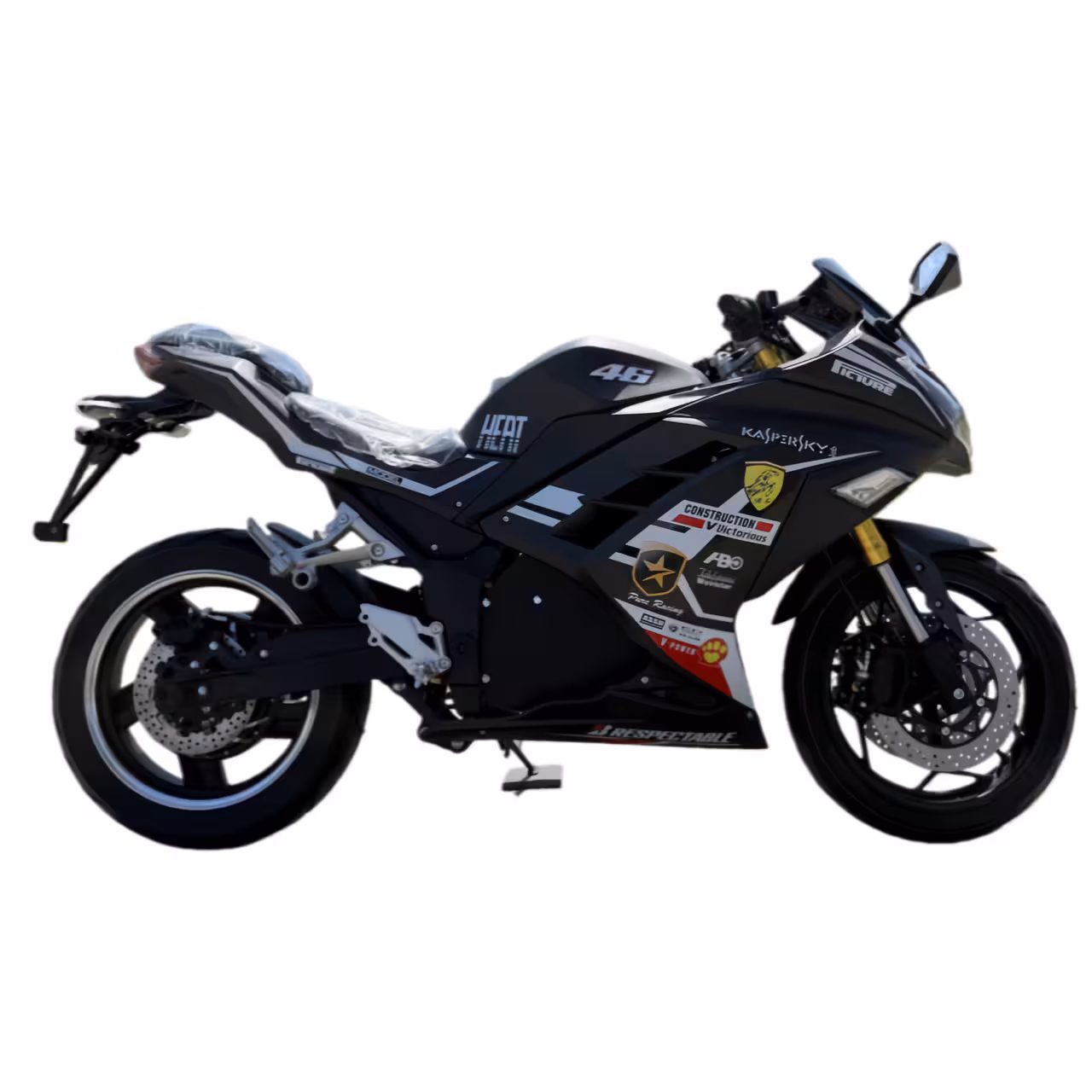 3000W 72V120AH Lithium Battery High Speed 100km/h Electric Racing Motorcycle