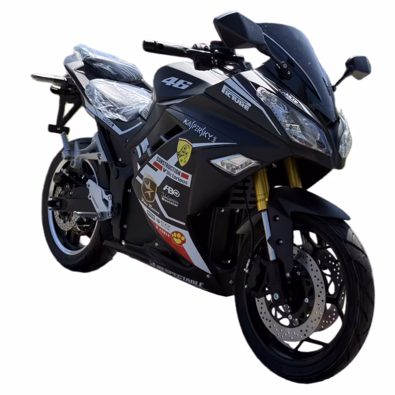 3000W 72V120AH Lithium Battery High Speed 100km/h Electric Racing Motorcycle