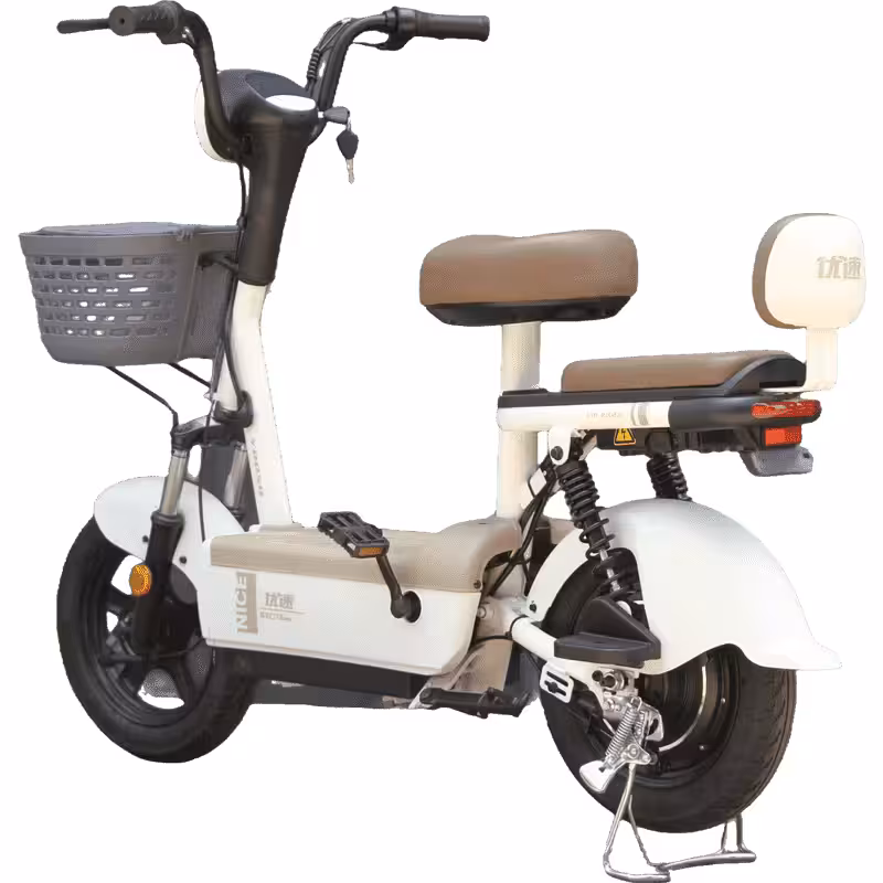 350W 48V12Ah E-Bike 40-55km Reliable Mileage 8-12° Hill-Climbing Capacity Front Rear Drum Brakes