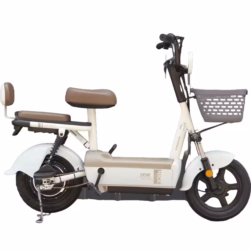 350W 48V12Ah E-Bike 40-55km Reliable Mileage 8-12° Hill-Climbing Capacity Front Rear Drum Brakes