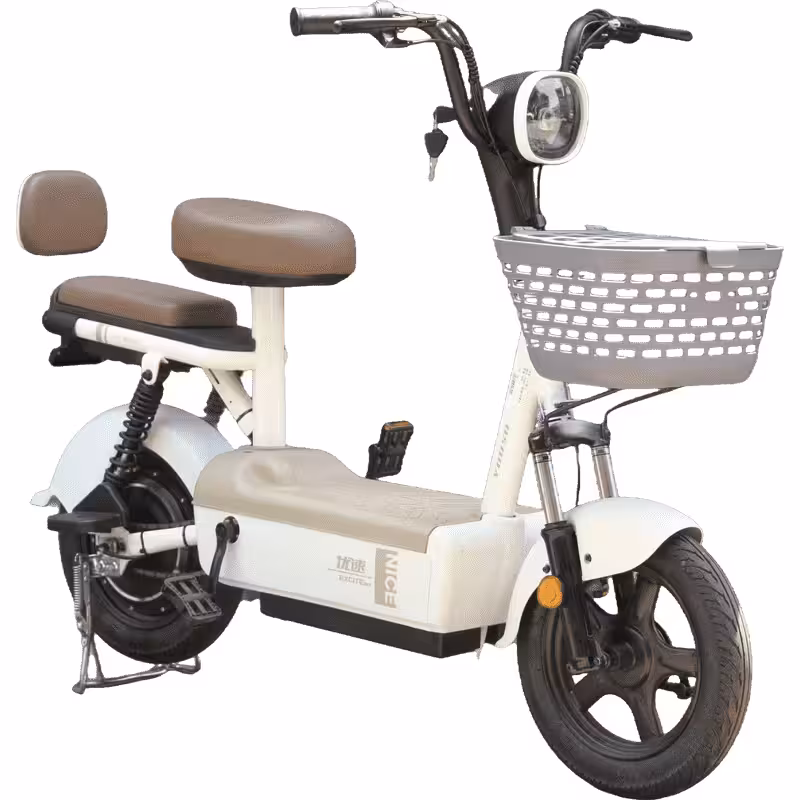 350W 48V12Ah E-Bike 40-55km Reliable Mileage 8-12° Hill-Climbing Capacity Front Rear Drum Brakes