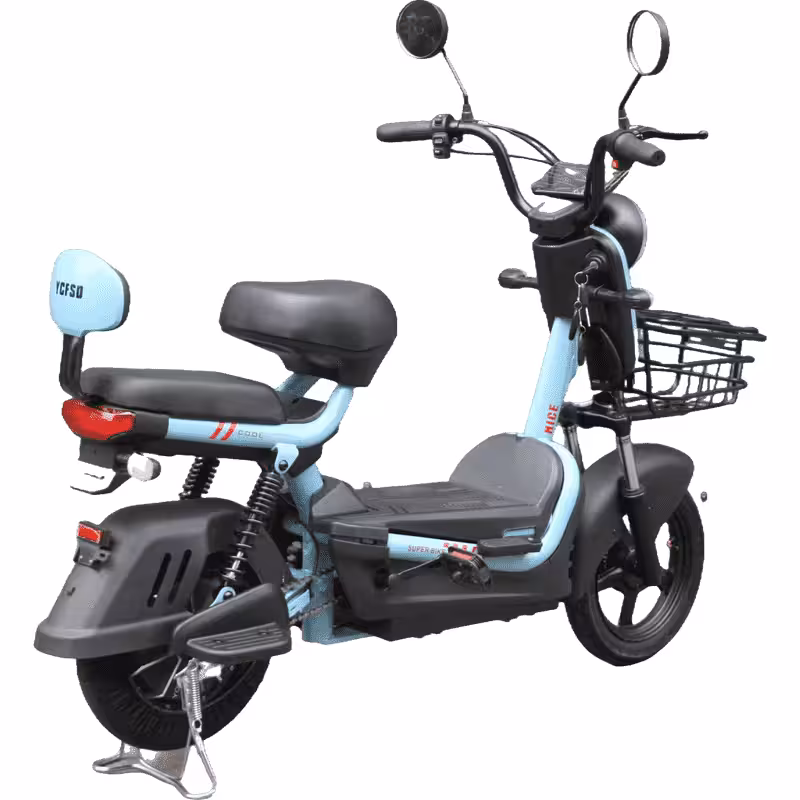350W 48V20Ah Lead-Acid Battery Electric Motorcycle 55-65km Range 12-15° Climbing Capacity