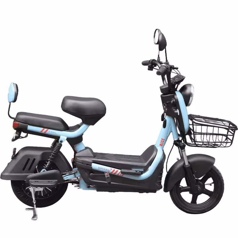 350W 48V20Ah Lead-Acid Battery Electric Motorcycle 55-65km Range 12-15° Climbing Capacity